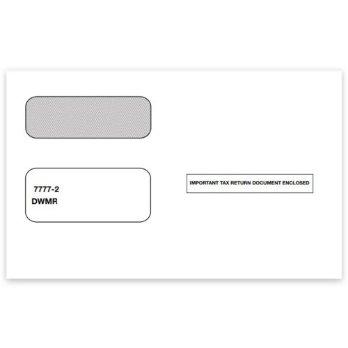 1099 Envelopes 2up Format with Gum-Moisture Seal, for 1099MISC, 1099DIV, 1099INT, 1099R, 1099K, 1098 and 5498 Forms - DiscountTaxForms.com