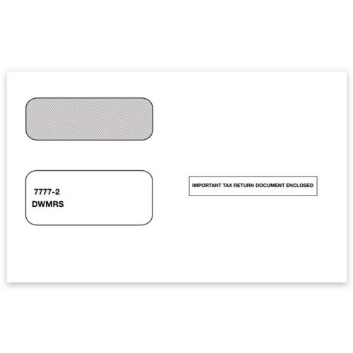 1099 Envelopes 2up Format with Self-Seal Flap, for 1099MISC, 1099DIV, 1099INT, 1099R, 1099K, 1098 and 5498 Forms - DiscountTaxForms.com