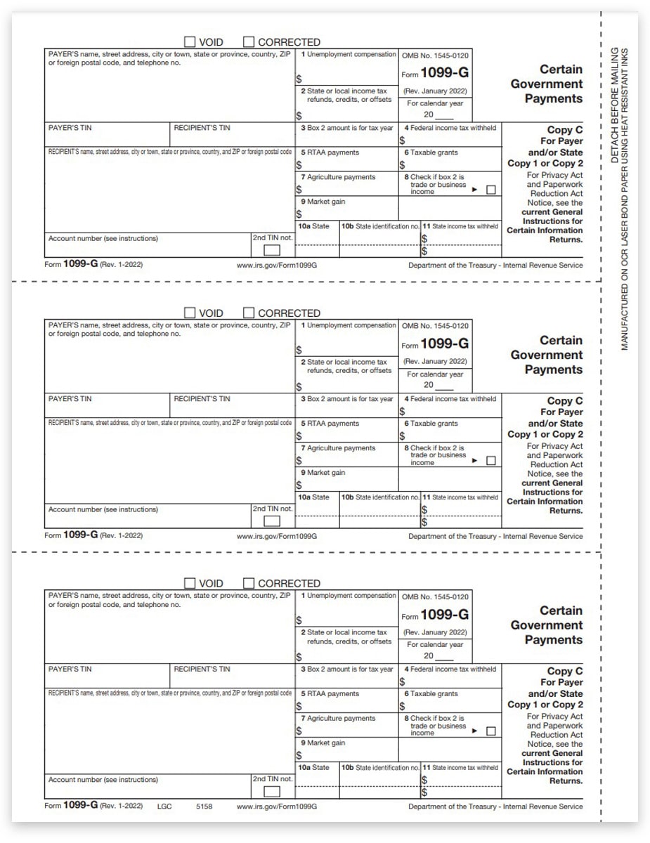 1099G Tax Form for Certain Government Payments - DiscountTaxForms