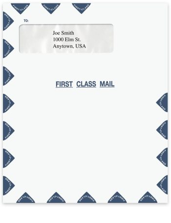 First Class Mail Envelope with Single Top Window - 9-1/2" x 11-1/2" - DiscountTaxForms.com