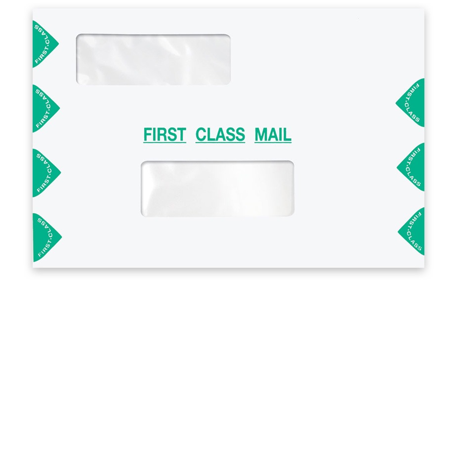 Small, Double Window First Class Mail Envelope, 6x9 - DiscountTaxForms.com