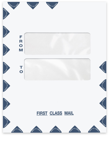 9-1/2 x 12 Large First Class Envelope Double Windows in the Center for address cover sheets PES45 PEO41 - Discount Tax Forms