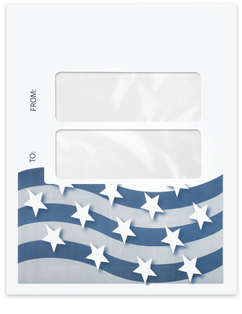 Large Client Tax Return Mailing Envelope with Stars and Stripes Design, Portrait-Vertical Format - DiscountTaxForms.com