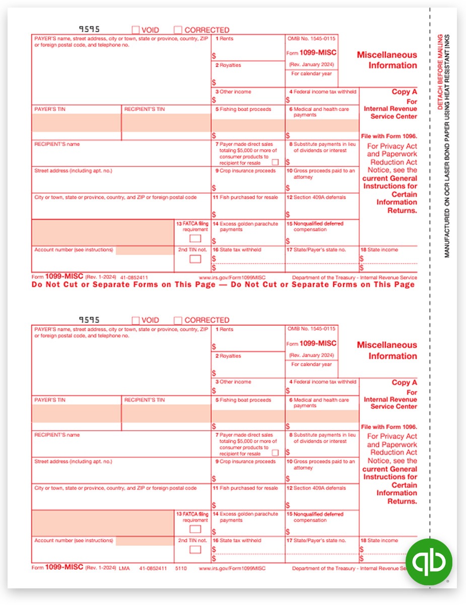 Intuit QuickBooks Compatible 1099-MISC Tax Forms, Official IRS Copy A 1099MISC Forms and E-File Options at Big Discounts, No Coupon Needed - DiscountTaxForms.com