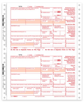 1099R Tax Forms 2023, Carbonless Continuous 4-part Format, Official 1099-R Forms at Big Discounts, No Coupon Code Needed - DiscountTaxForms.com