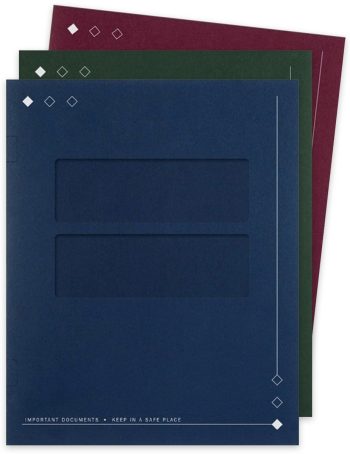 Window Tax Folders with Pocket, Diamond Design, Compatible with ATX and UltraTax Software - DiscountTaxForms.com