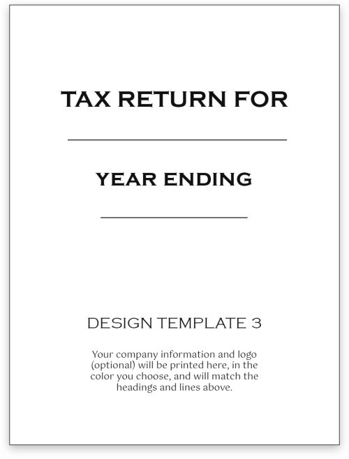 Foil Stamped Tax Return Folders Template with Lines for Client Name and Tax Year Ending - DiscountTaxForms.com