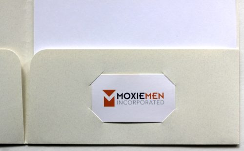 Customized Tax Folders with 2 Pockets, Unattached, with Business Card Die Cuts on Right - DiscountTaxForms.com