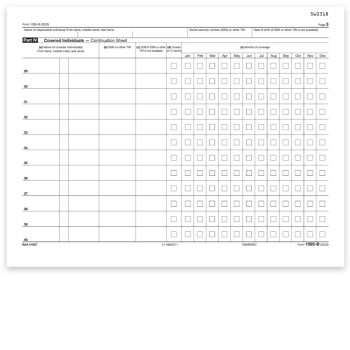 1095C Form for Dependents, Official IRS Half-Page Form for 1095 ACA Reporting of Dependent Coverage for 2023 - DiscountTaxForms.com