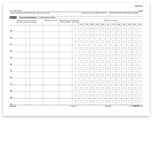 1095C Form for Dependents, Official IRS Half-Page Form for 1095 ACA Reporting of Dependent Coverage for 2023 - DiscountTaxForms.com