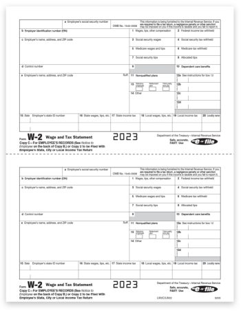 W2 Tax Form Copy C-2 for 2023, Employee State, Local or File, Official 2up Preprinted W-2 Forms at Big Discounts, No Coupon Code Needed - DiscountTaxForms.com