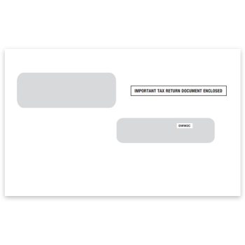 W2C Envelopes for W2 Correction Form Mailing to Employees, 2 Windows, Security Tint, "Important Tax Return Documents Enclosed" Printed on Front - DiscountTaxForms.com