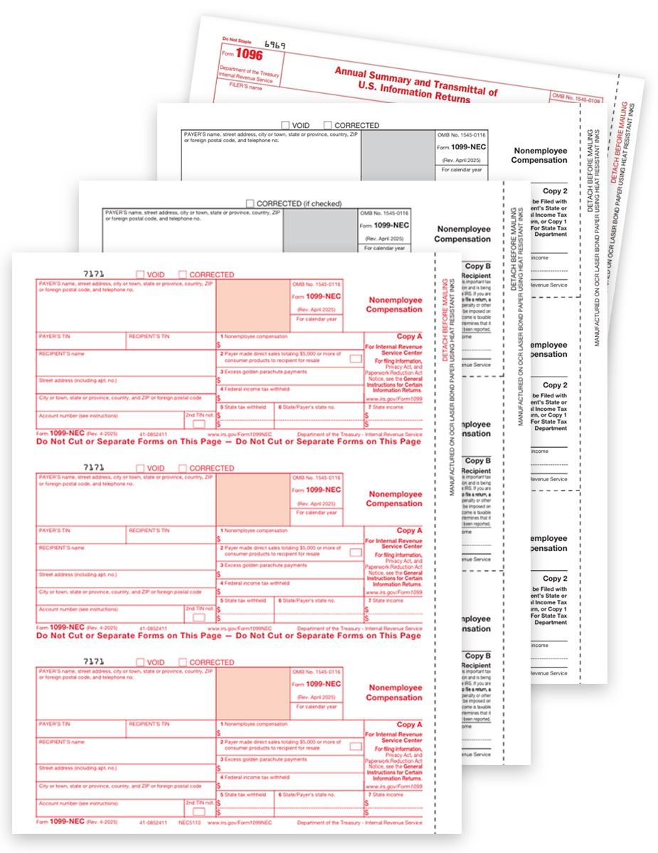 Order 1099NEC Tax Form Sets for Recipients and Payers at Discount Prices, No Coupon Code Needed - DiscountTaxForms.com