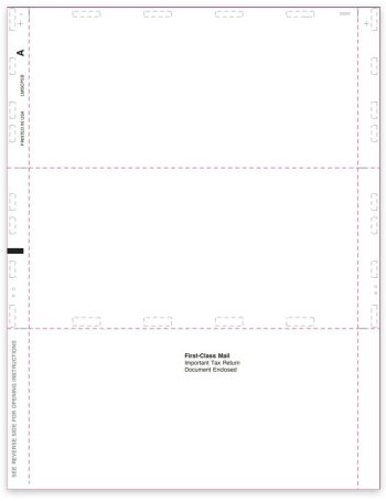 1099MISC Blank Pressure Seal Forms for Recipient Copy B, 11" Z-Fold Format - DiscountTaxForms.com