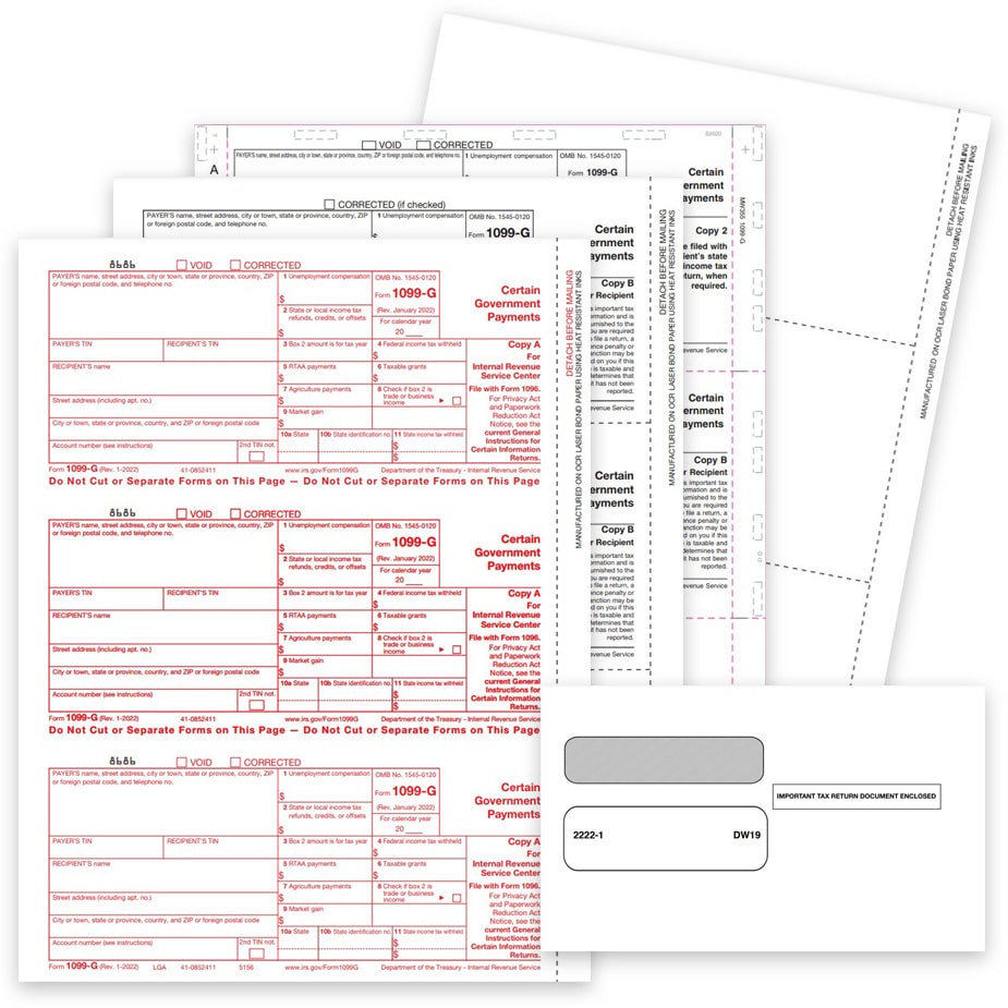 1099G Forms for Government Payments - DiscountTaxForms.com