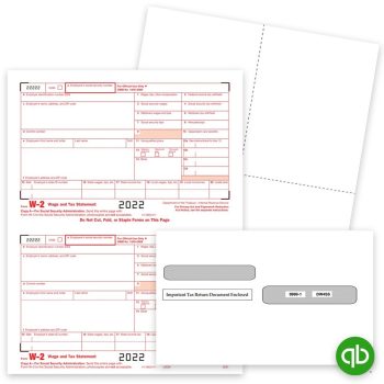 Intuit QuickBooks Compatible W2 Tax Forms for 2022 at Discount Prices - No Coupon Needed - DiscountTaxForms.com
