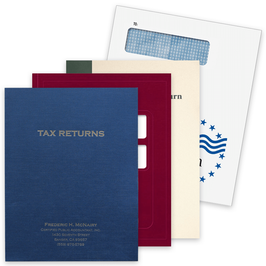 Client Tax Return Folders and Envelopes for CPAs, Accountants and Tax Professionals - DiscountTaxForms.com