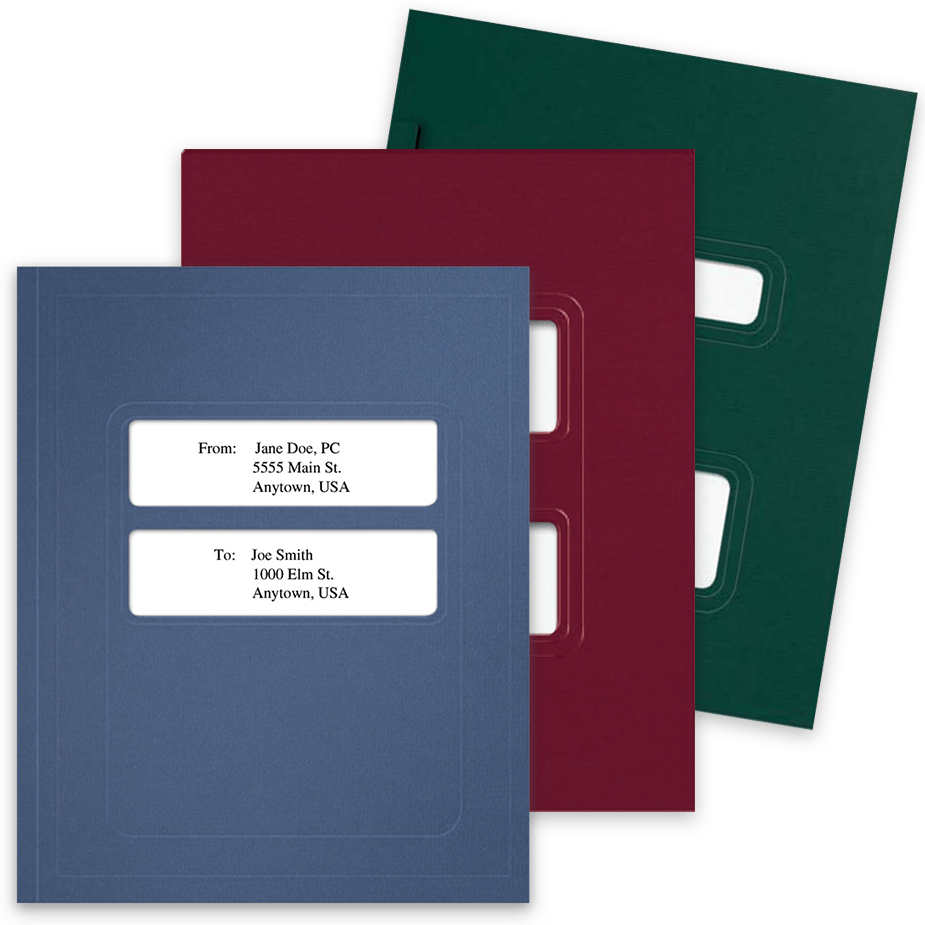 Window Folders for Tax Software, Double and Single Windows, Compatible with Major Tax Software Systems - DiscountTaxForms.com