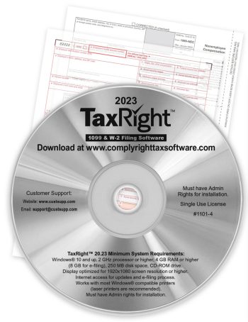 TaxRight 1099 & W2 Software for 2022. 10 Most Common Forms + Efiling Capabilities - DiscountTaxForms.co
