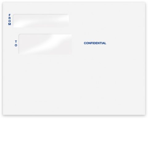 Large Confidential Envelopes with 2 Top Windows - DiscountTaxForms