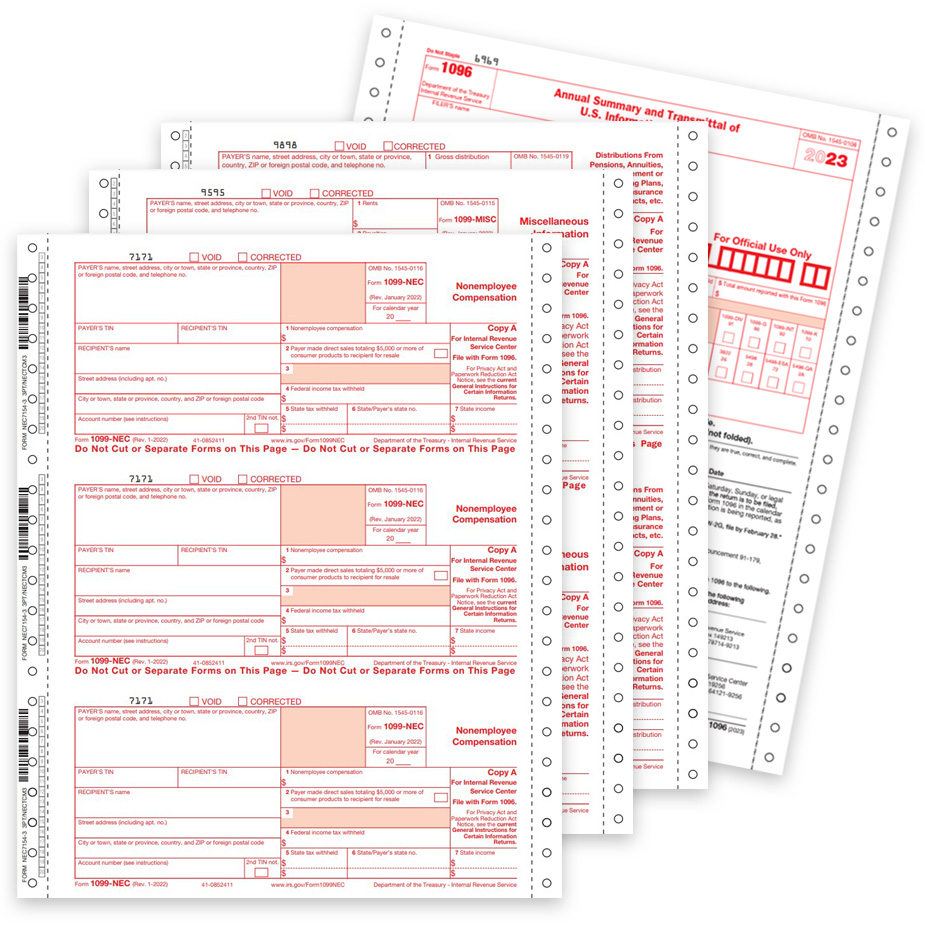 1099 Carbonless Continuous Forms for 2023, Multi-Part Official IRS 1099 Forms - DiscountTaxForms.com