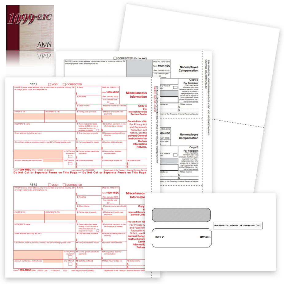 1099ETC Software 1099 & W2 Forms and Blank Perf Paper, Guaranteed Compatible - DiscountTaxForms.com