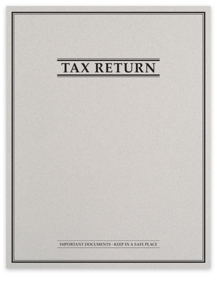 Client Tax Return Folder, Grey Sone-Finish Paper with Border, "Important Documents" PT44G at Discount Prices, No Coupon Code Needed - DiscountTaxForms.com