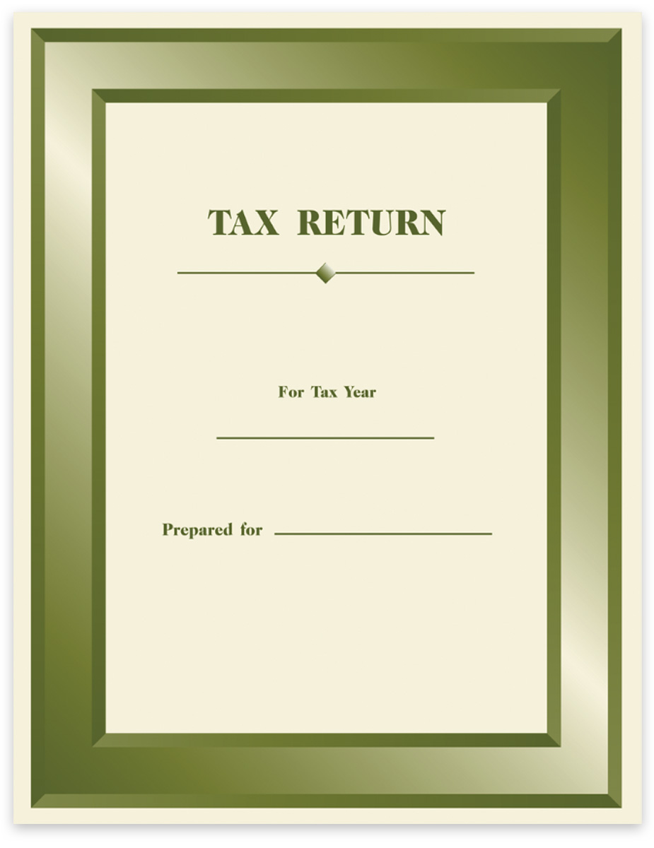 Write-On Client Tax Return Cover with Triple 1/2" Score, Big Discounts, No Coupon Needed - DiscountTaxForms.com