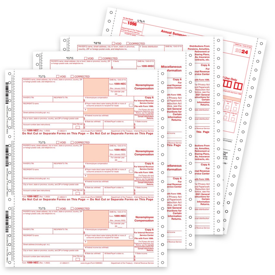 Order 1099 Tax Forms, Carbonless Continuous for Pin-Fed Printers and Typewriters. 2024 1099NEC, MISC and More at Big Discounts, No Coupon Code Needed - DiscountTaxForms.com