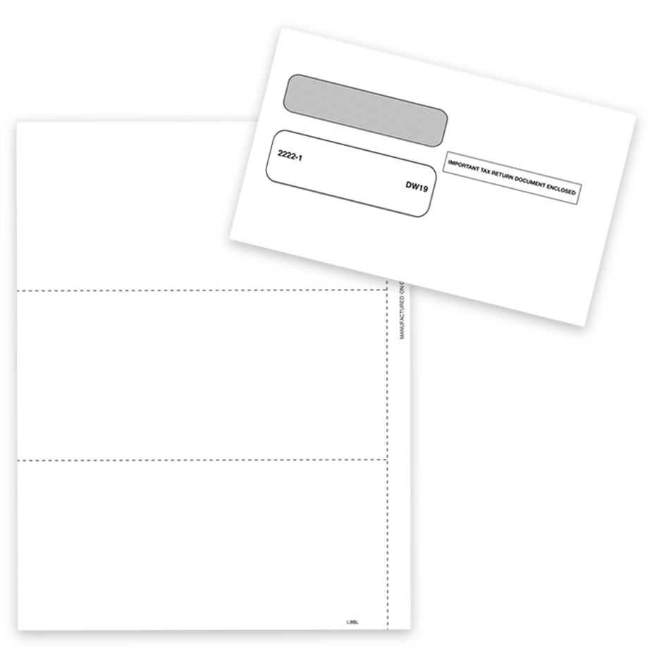 Order 1099CAP Form Blank Perforated Paper and Envelopes for Corporate Changes - DiscountTaxForms.com