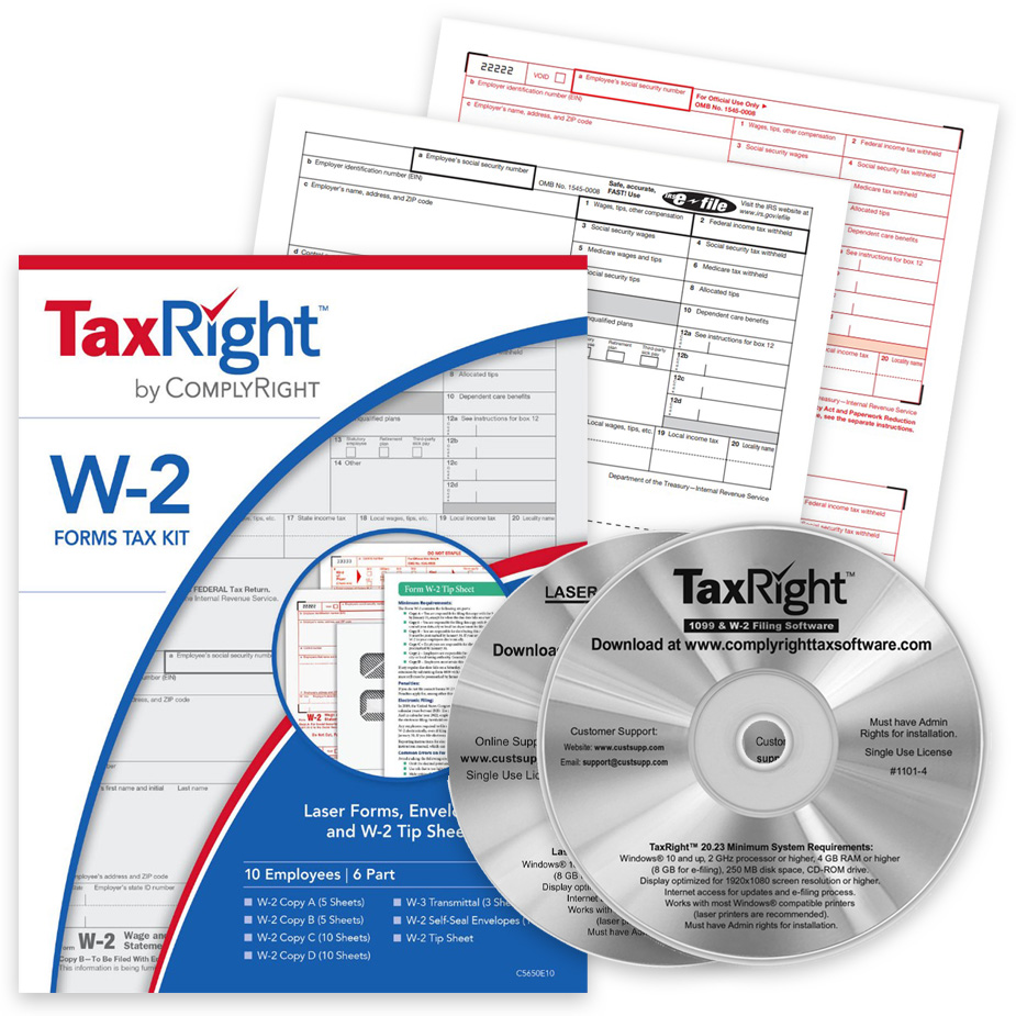 W2 Software Kits with Forms and E-Filing Options for 2024 - DiscountTaxForms.com