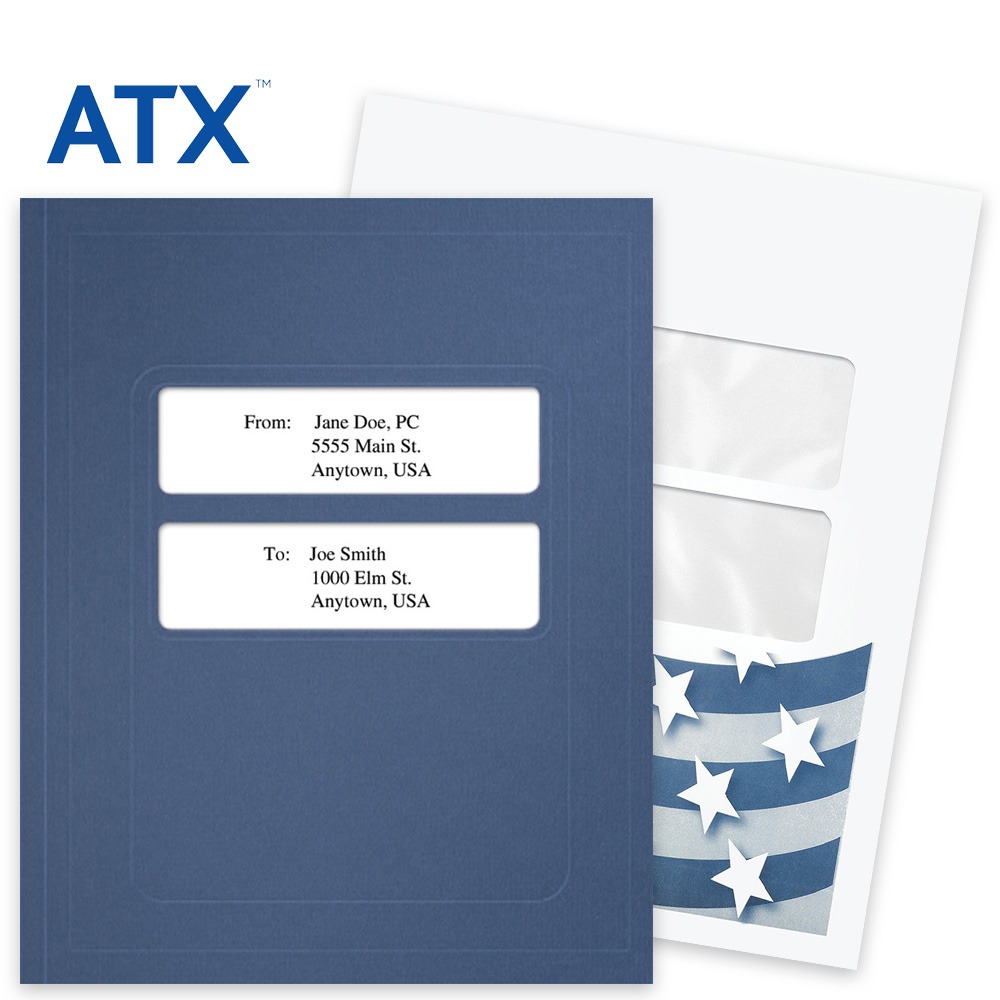 Window Folders and Envelopes for ATX Tax Software, Guaranteed Compatible at Big Discounts, No Coupon Needed - DiscountTaxForms.com