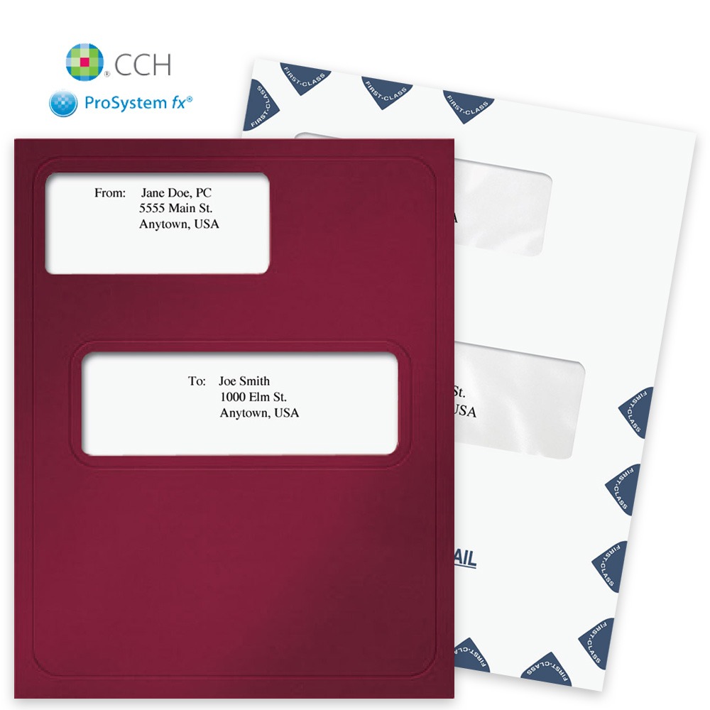 Window Folders and Envelopes for CCH ProSystem fx Tax Software, Guaranteed Compatible at Big Discounts, No Coupon Needed - DiscountTaxForms.com