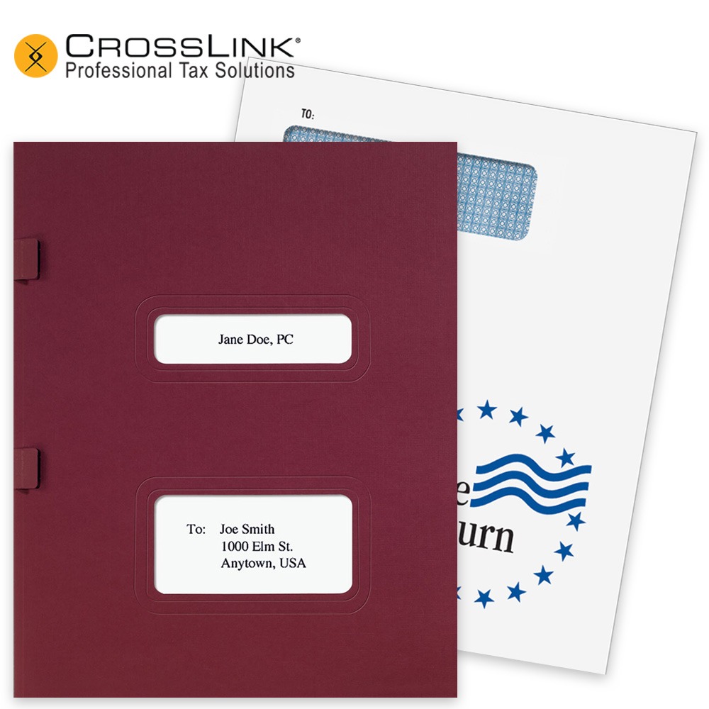 Window Folders and Envelopes for CrossLink Tax Software, Guaranteed Compatible at Big Discounts, No Coupon Needed - DiscountTaxForms.com