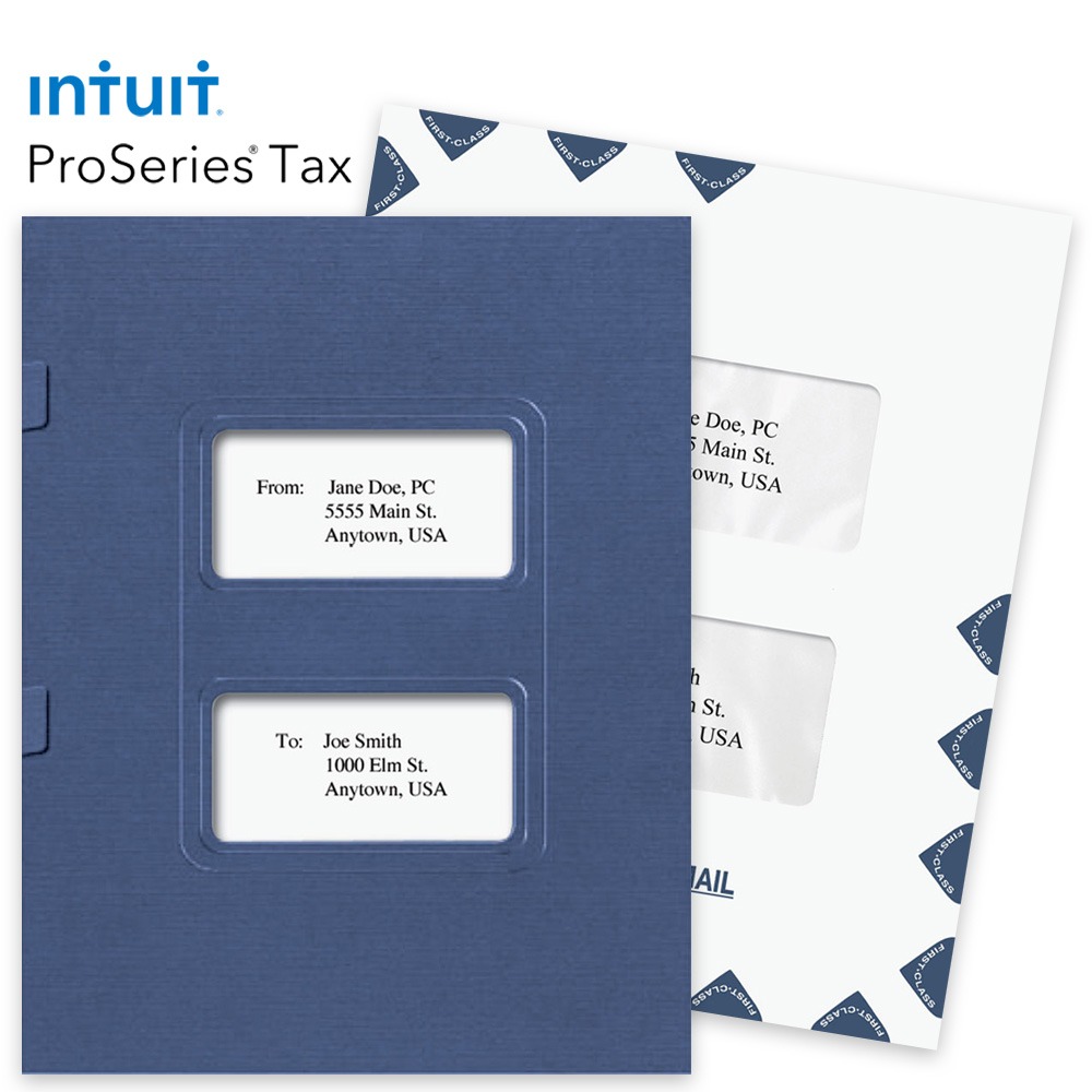 Window Folders and Envelopes for ProSeries Tax Software by Intuit, Guaranteed Compatible at Big Discounts, No Coupon Needed - DiscountTaxForms.com