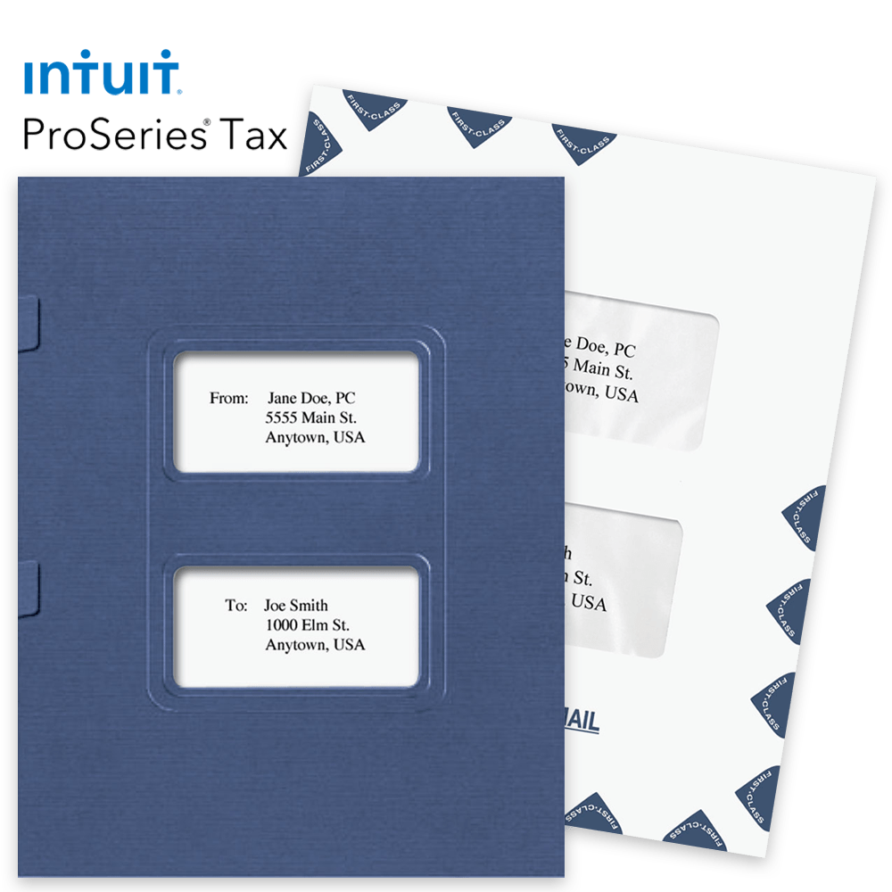 ProSeries Tax Software Compatible Window Folders and Envelopes for Client Presentation - DiscountTaxForms.com