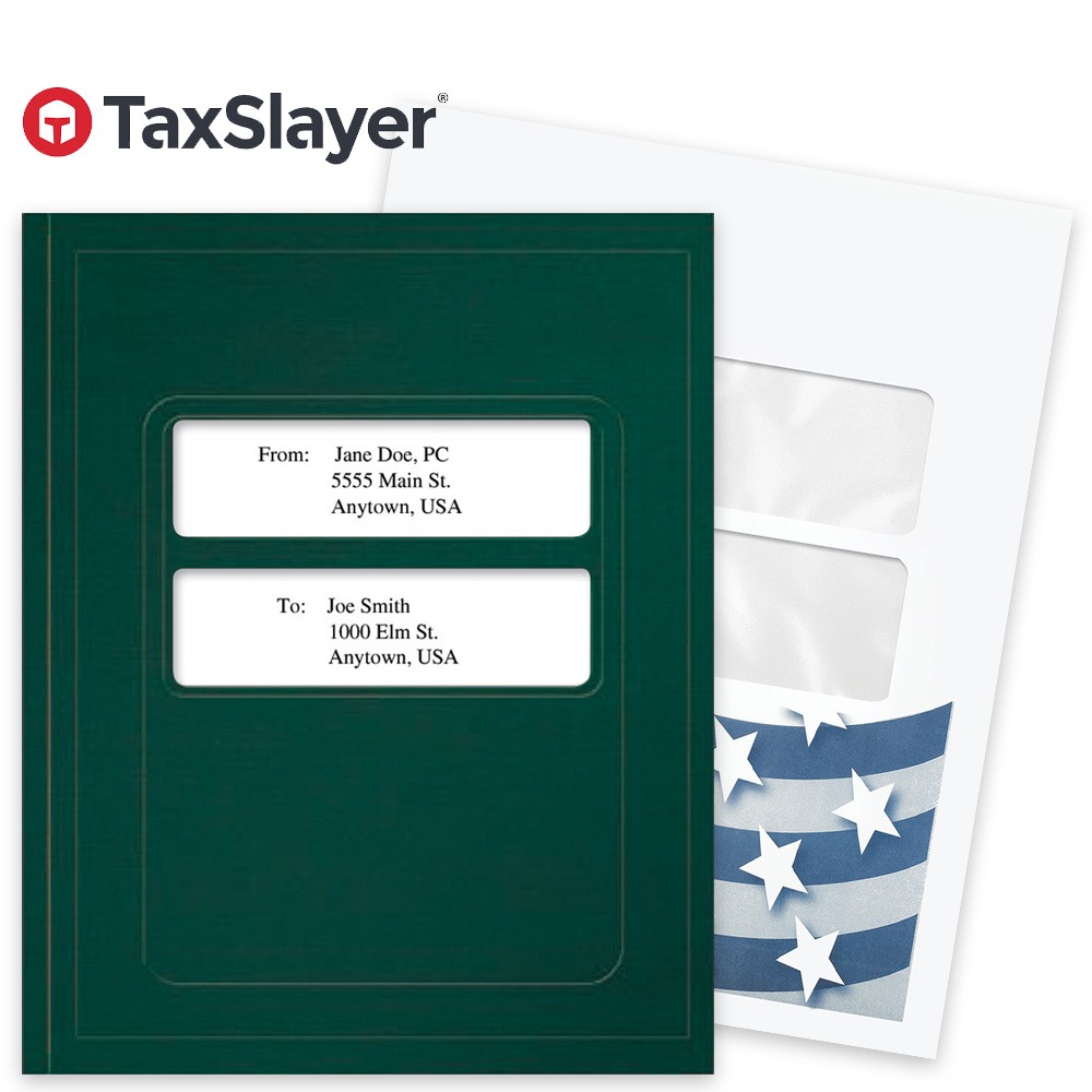 Window Folders and Envelopes for Tax Slayer Software, Guaranteed Compatible at Big Discounts, No Coupon Needed - DiscountTaxForms.com