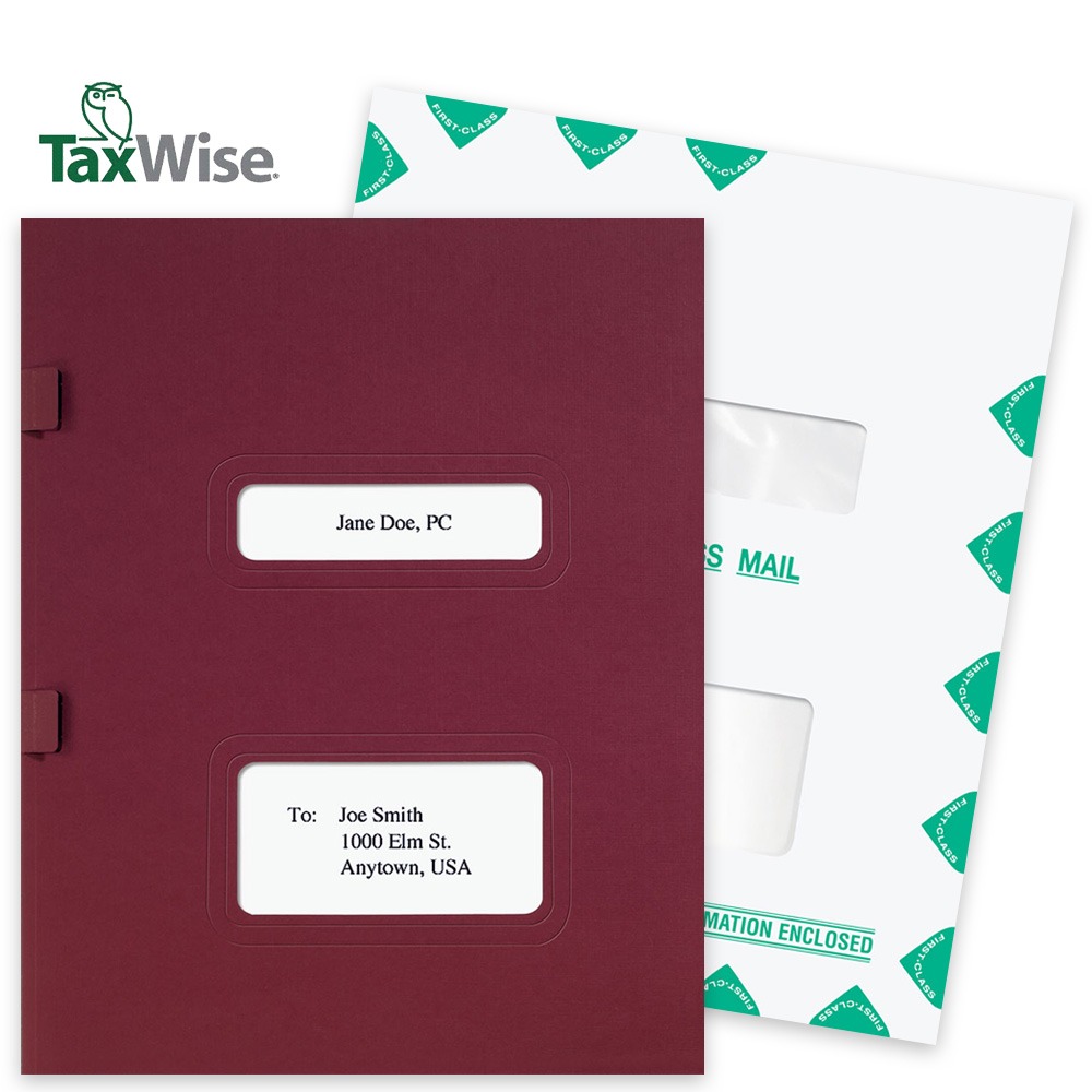 Window Folders and Envelopes for TaxWise Tax Software, Guaranteed Compatible at Big Discounts, No Coupon Needed - DiscountTaxForms.com