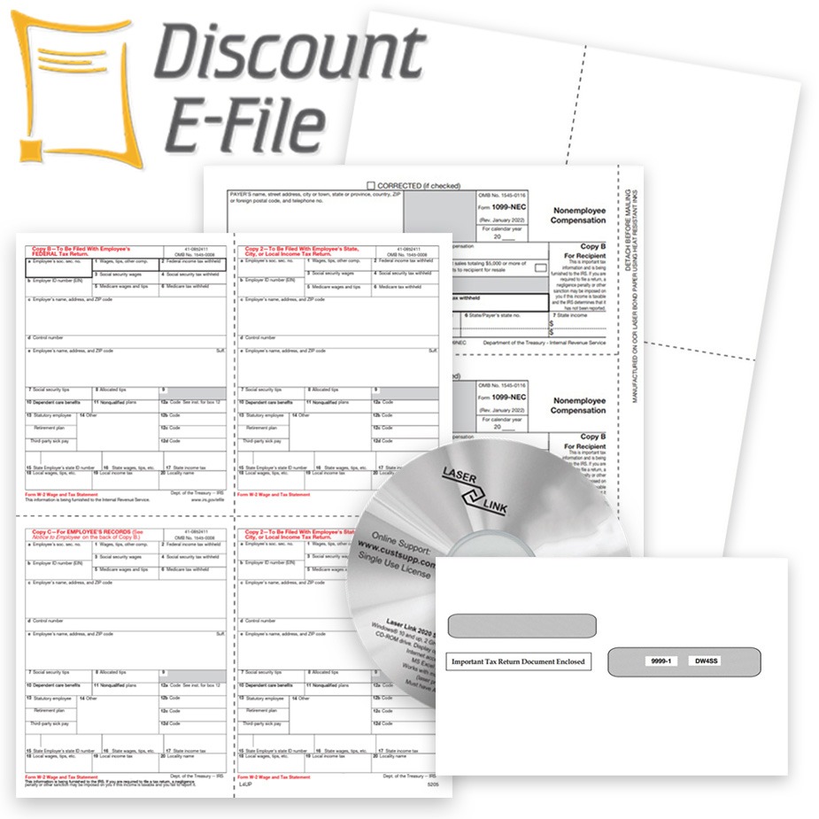 3 Easy Ways to File 1099 & W2 Forms: Online, Software and Forms at Big Discounts, No Coupon Needed - DiscountTaxForms.com