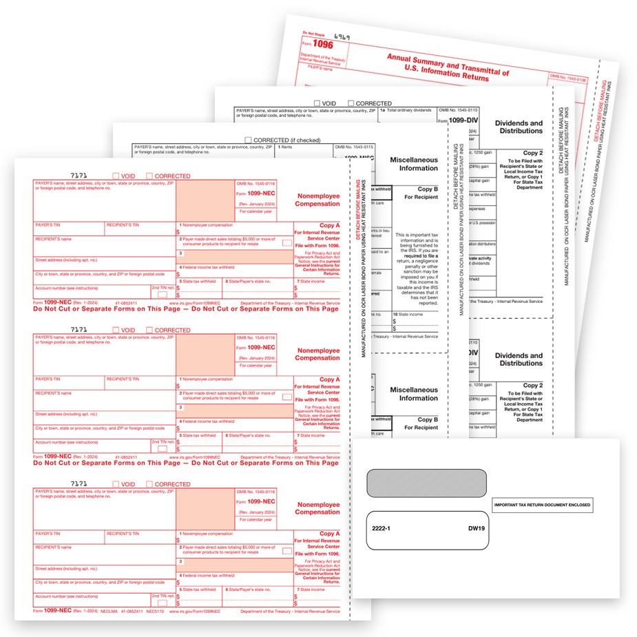 Order Official IRS 1099 Tax Forms, including 1099NEC, MISC, DIV, INT and more at Big Discounts, No Coupon Code Needed - DiscountTaxForms.com