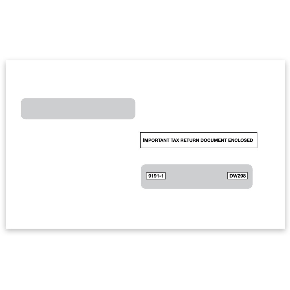 Order W2 Envelopes 4up M-Style for Compatible W2 forms, security tint, double window, Important Tax Information Enclosed - DiscountTaxForms.com